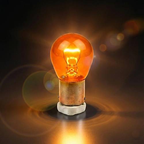 Osram BAU15S/7507 PY21W 12V Yak�n T�rnak Oto Sinyal Lambas� Ampul� 93 Tek Duy 1 Adet Turuncu