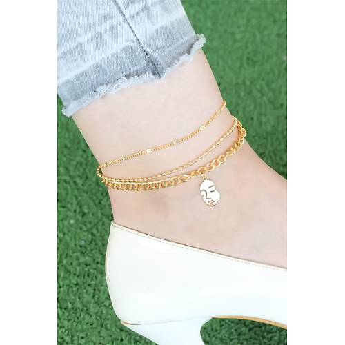 Rose Renk Zincirli Kad�n Fig�rl� Hal Hal