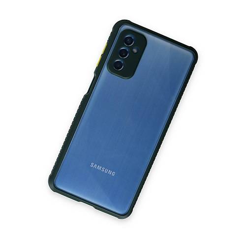Galaxy M52 5G K�l�f Miami �effaf Silikon - Koyu Ye�il