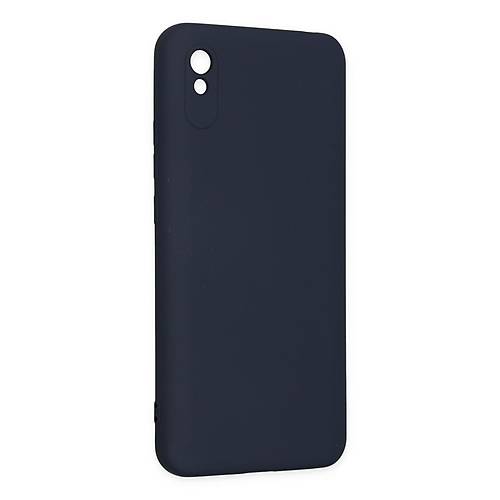 Redmi 9A K�l�f Nano i�i Kadife Silikon - Lacivert
