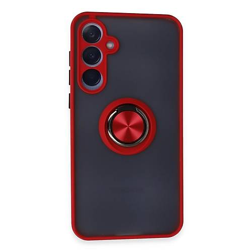 Galaxy A15 4G K�l�f Montreal Y�z�kl� Silikon Kapak - K�rm�z�