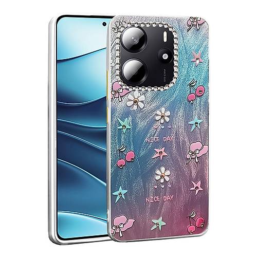 Redmi Note 14 4G K�l�f Blade Aynal� Desenli Kapak - Desen 4