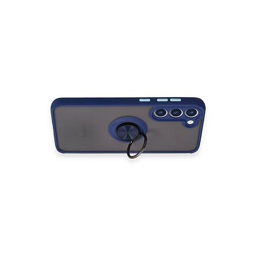 Galaxy S23 Plus K�l�f Montreal Y�z�kl� Silikon Kapak - Lacivert