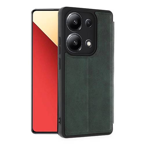 Redmi Note 13 4G K�l�f Flip Cover - Koyu Ye�il