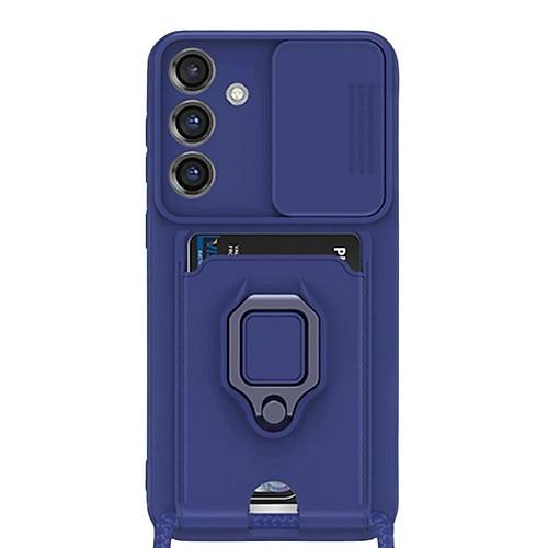 Galaxy S25 Plus K�l�f Zuma Kartvizitli Y�z�kl� Silikon - Lacivert