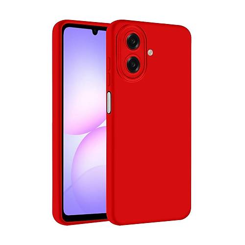 Galaxy A07 4G Nano i�i Kadife Silikon - K�rm�z�
