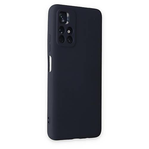 Redmi Note 11T K�l�f Nano i�i Kadife Silikon - Lacivert