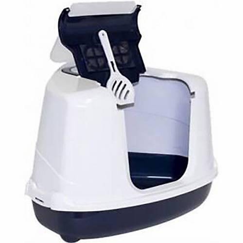 Flip K��eli Kapal� Kedi Tuvaleti Lacivert