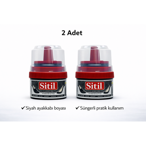 Sitil Classic Ayakkab� Boyas� Siyah Parlat�c� S�ngerli 2 Adet