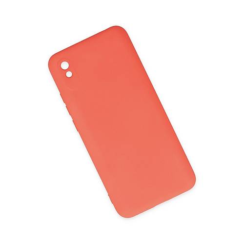 Redmi 9A K�l�f Nano i�i Kadife Silikon - Turuncu