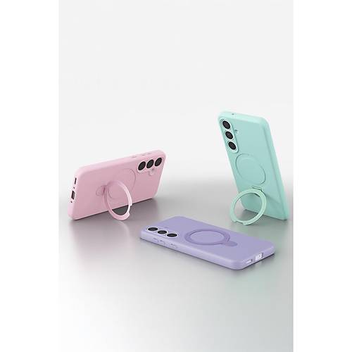 Galaxy S25 FE Regal Magsafe Standl� Kapak - Derin Mor