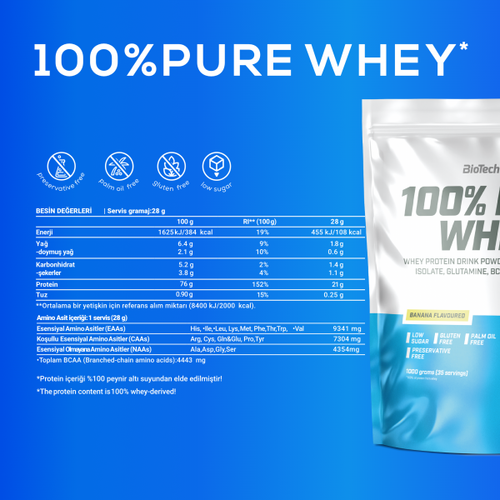 100% Pure Whey Muz 1000 gr