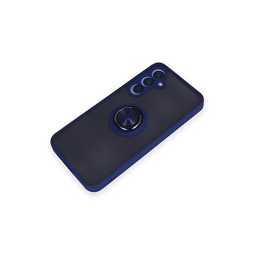 Galaxy A35 5G K�l�f Montreal Y�z�kl� Silikon Kapak - Lacivert
