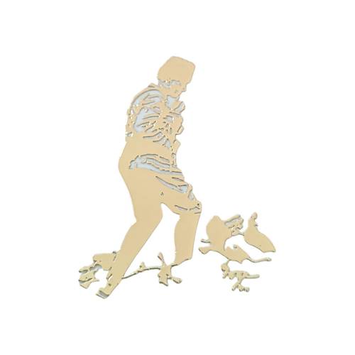 K.Atat�rk Koca Tepe Metal Oto Sticker Gold 7x5cm