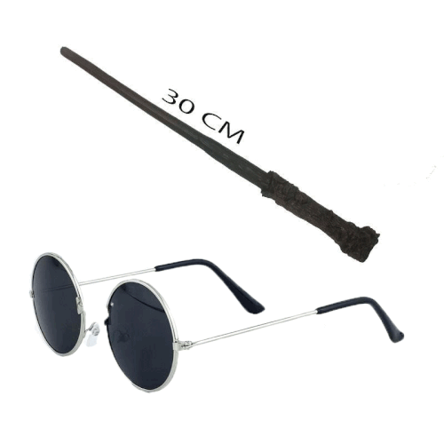 Harry Potter Asas� 30 cm ve Siyah Metal �er�eveli Harry Potter G�zl��� Seti
