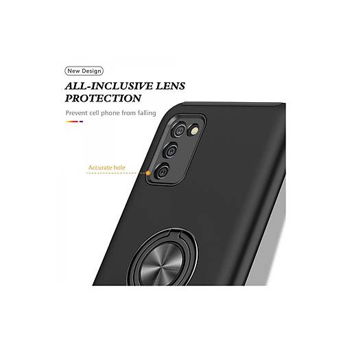 Galaxy A02S K�l�f Elit Y�z�kl� Kapak - Siyah