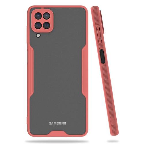 Galaxy A22 K�l�f Platin Silikon - Pembe