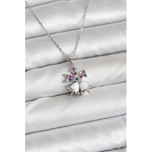 316L �elik Zincir G�m�� Renk Chirtsmas Bell Model Y�lba�� Temal� Kad�n Kolye