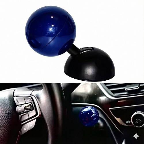 Bilardo Topu Tasar�ml� Metal Start Stop D��mesi Mavi