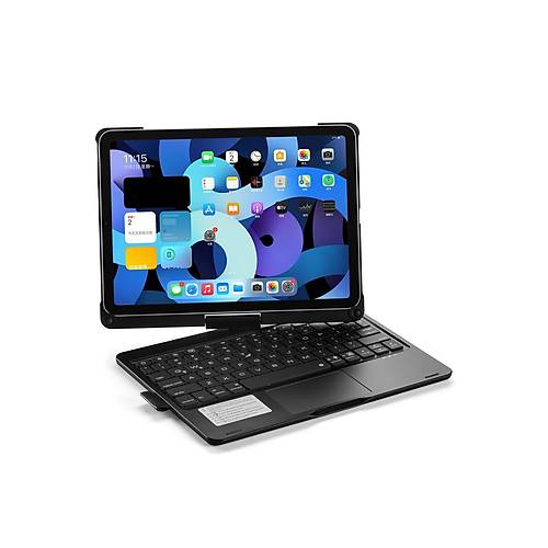 iPad Pro 11 (2021) K�l�f Magic D�nen Klavyeli Tablet K�l�f - Siyah