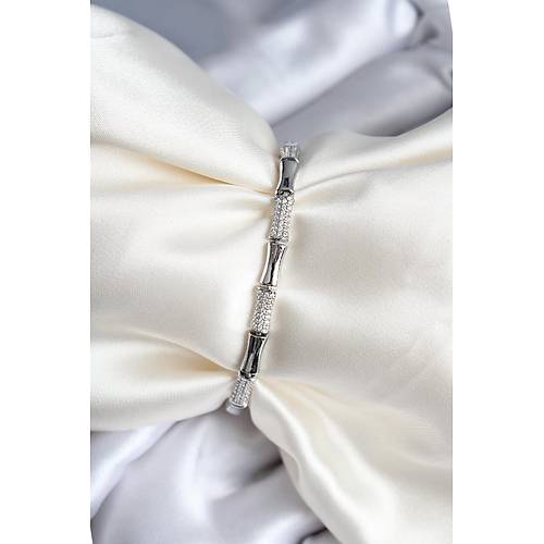 Pirin� Kemik Model Zirkon Ta�l� G�m�� Renk Kad�n Bileklik