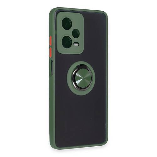Redmi Note 12 5G K�l�f Montreal Y�z�kl� Silikon Kapak - Ye�il