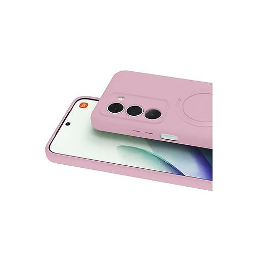 Redmi 15 4G Regal Magsafe Standl� Kapak - A��k Pembe