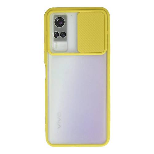 Y53S K�l�f Palm Buzlu Kamera S�rg�l� Silikon - Sar�