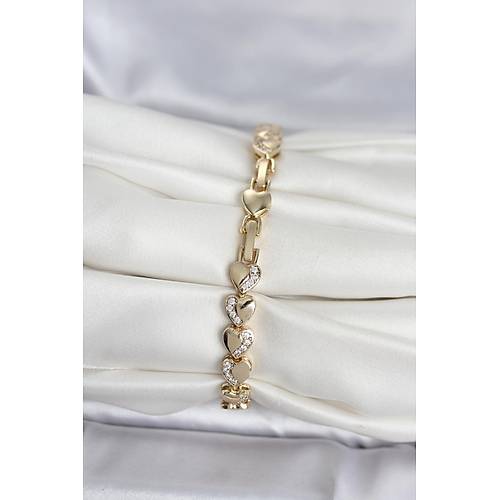 Xuping Kalp Model Gold Renk Kad�n Bileklik