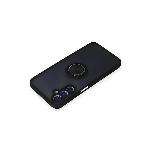 Galaxy M34 5G K�l�f Montreal Y�z�kl� Silikon Kapak - Siyah