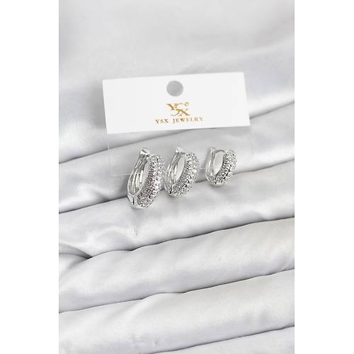 Pirin� G�m�� Renk Zirkon Ta�l� Halka Model YSX Trio K�pe Seti