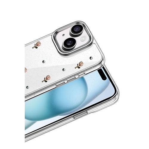 iPhone 15 Plus Fiyonk Desenli Kapak - Desen 6