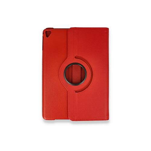 iPad 4 9.7 K�l�f 360 Tablet Deri K�l�f - K�rm�z�