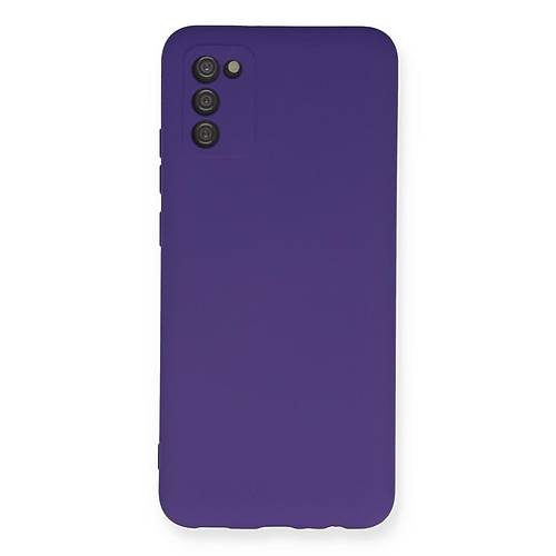 Galaxy A03S K�l�f Nano i�i Kadife Silikon - Mor