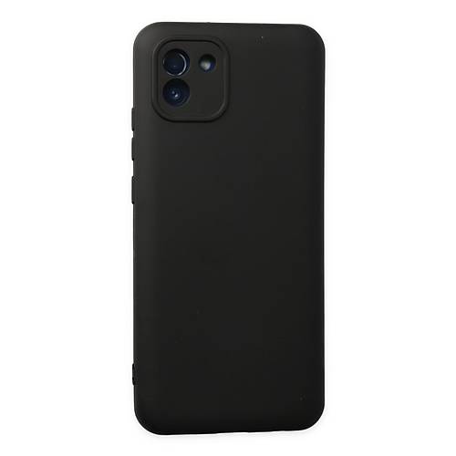 Galaxy A03 K�l�f Nano i�i Kadife Silikon - Siyah