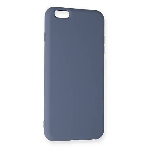 iPhone 6 Plus K�l�f Nano i�i Kadife Silikon - Gri