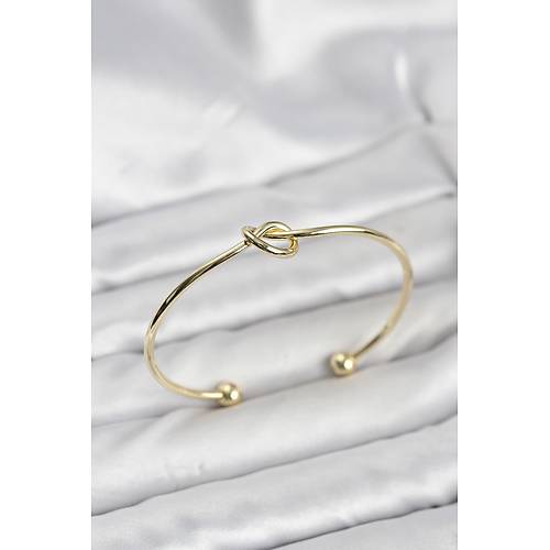 D���m Model Pirin� Gold Renk Kad�n Bileklik