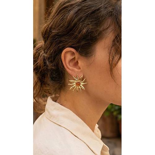 G�ne� Model Gold Renk Pirin� Kad�n K�pe