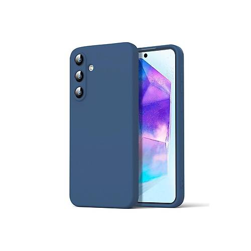 Galaxy A16 5G K�l�f Nano i�i Kadife Silikon - Lacivert