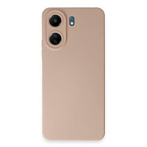 Redmi 13C K�l�f Nano i�i Kadife Silikon - Pudra