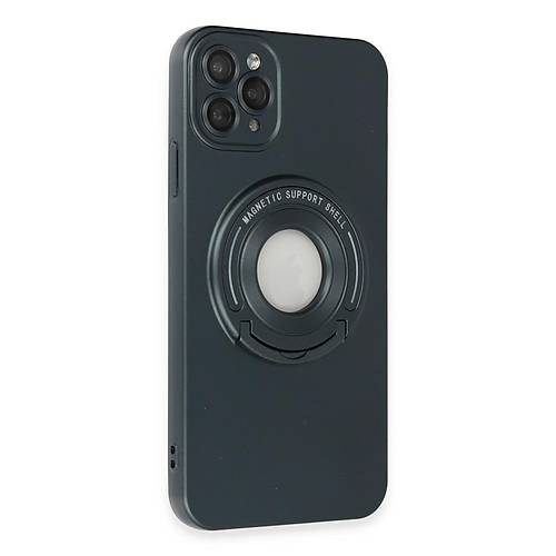 iPhone 12 Pro K�l�f Lukka Magneticsafe Kapak - Koyu Ye�il