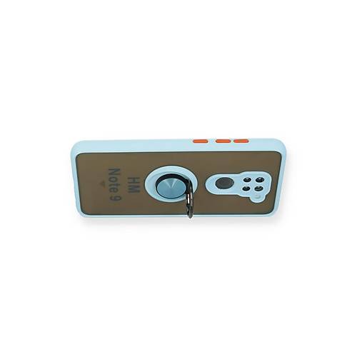Redmi Note 9 K�l�f Montreal Y�z�kl� Silikon Kapak - Buz Mavi