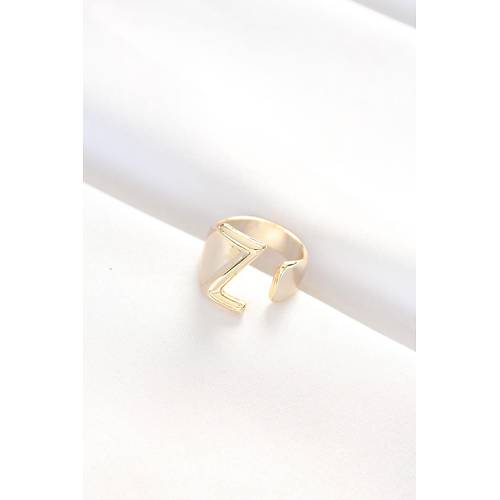 Z Harfli Alt�n Renk Ayarlanabilir Y�z�k