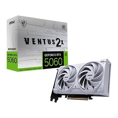 MSI GEFORCE RTX5060 8G VENTUS 2X OC WHITE 8GB GDDR7 128BIT 1XHDMI 3XDP EKRAN KARTI