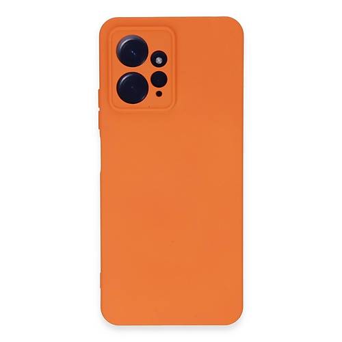 Redmi Note 12 4G K�l�f Nano i�i Kadife Silikon - Turuncu