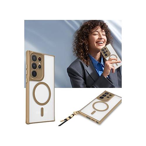 Galaxy S23 Ultra K�l�f Enka Magsafe Silikon K�l�f - Titan Gri