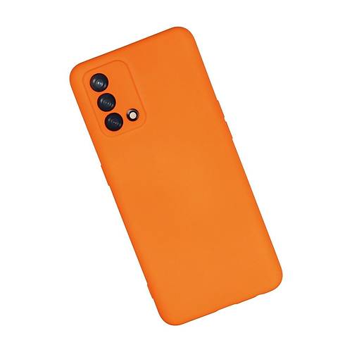 A74 4G K�l�f Nano i�i Kadife Silikon - Turuncu