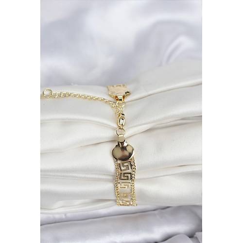 316L �elik Gold Renk Labirent Model Kad�n Bileklik