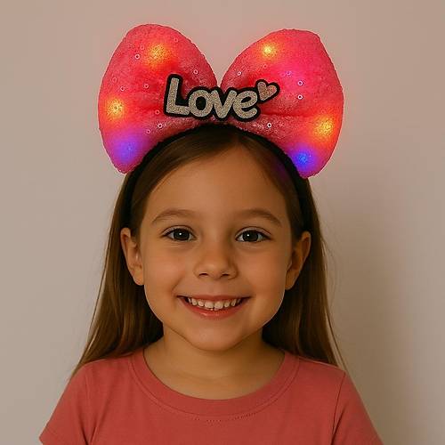 LED I��kl� Love Yaz�l� Fu�ya Fiyonk Ta� � K�z �ocuk Parti Tac�