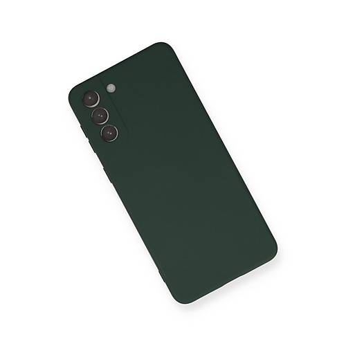 Galaxy S21 Plus K�l�f Nano i�i Kadife Silikon - Koyu Ye�il